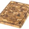 TeakHaus End Grain Cutting/Serving Board + Juice Canal (Rectangle) | 14" X 10" X 1" 1 TeakHaus End Grain Cutting/Serving Board + Juice Canal (Rectangle) | 14" X 10" X 1" -All-Clad Shop 801.3 scandi