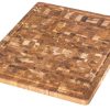 TeakHaus End Grain Cutting/Serving Board + Juice Canal (Rectangle) | 18" X 14" X 1" -All-Clad Shop 802.3 scandi