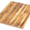 TeakHaus Edge Grain Carving Board + Juice Canal (Rectangle) | 18" X 14" X 1" 1 TeakHaus Edge Grain Carving Board + Juice Canal (Rectangle) | 18" X 14" X 1" -All-Clad Shop 805 scandi