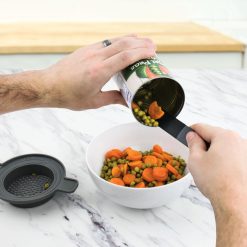 Tovolo Can-Do Can Strainer -All-Clad Shop 81 34471 can do can strainer use 1