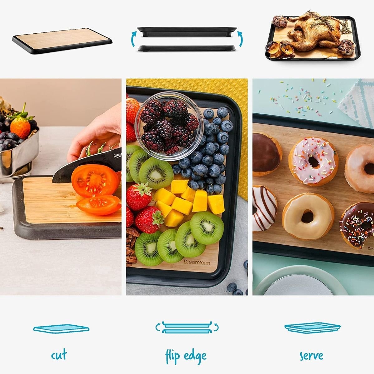 Dreamfarm Fledge Bamboo Cutting Board | 10" x 7" Dreamfarm Fledge Bamboo Cutting Board | 10" X 7" -All-Clad Shop 810zbvzapcl. ac sl1500 1