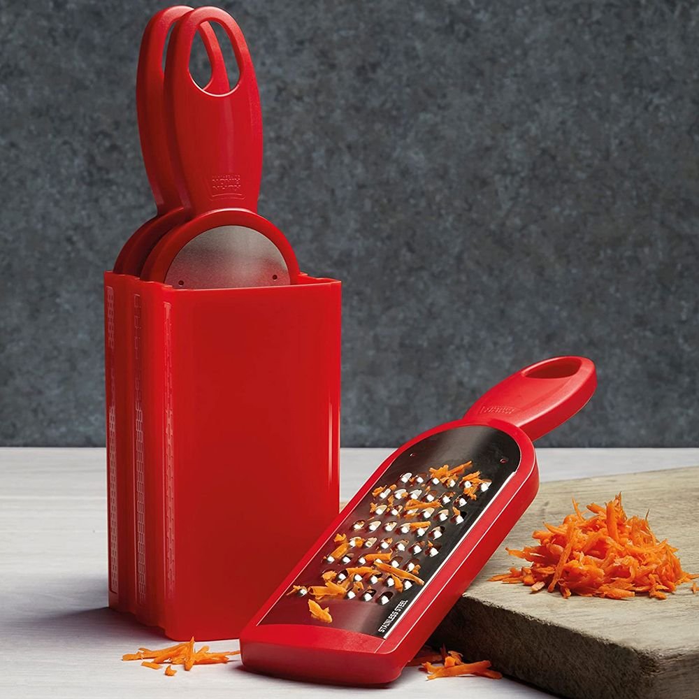 Kuhn Rikon Swiss Grater Set with Storage Caddy | Red Kuhn Rikon Swiss Grater Set With Storage Caddy | Red -All-Clad Shop 812cke4ve4l. sl1500