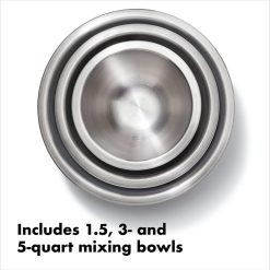 OXO Good Grips 3-Piece Stainless Steel Mixing Bowl Set | White -All-Clad Shop 816czw91bes. ac sl1500