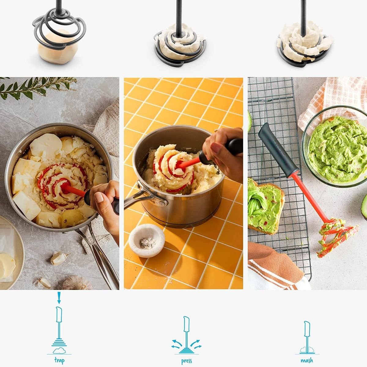 Dreamfarm Smood Lite Potato Masher | Black Dreamfarm Smood Lite Potato Masher | Black -All-Clad Shop 81o18ey9qhl. ac sl1500