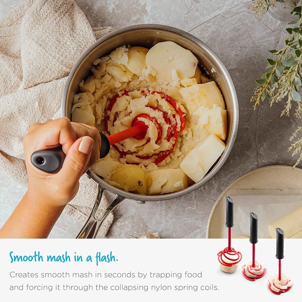 Dreamfarm Smood Lite Potato Masher | Red Dreamfarm Smood Lite Potato Masher | Red -All-Clad Shop 91rcqjw9gkl. ac sl1500