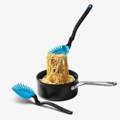 Dreamfarm Holey Spadle Slotted Spoon/Ladle | Dreamfarm Blue -All-Clad Shop blue holey spadle 2