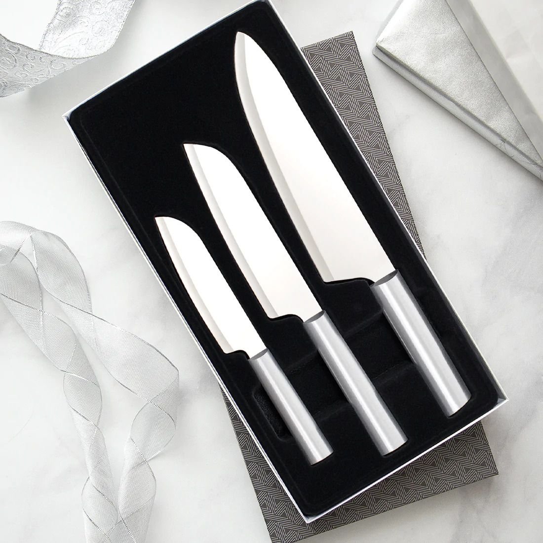 Rada Cutlery 3-Piece Chef's Select Gift Set | Silver Rada Cutlery 3-Piece Chef's Select Gift Set | Silver -All-Clad Shop chef select gift set s57