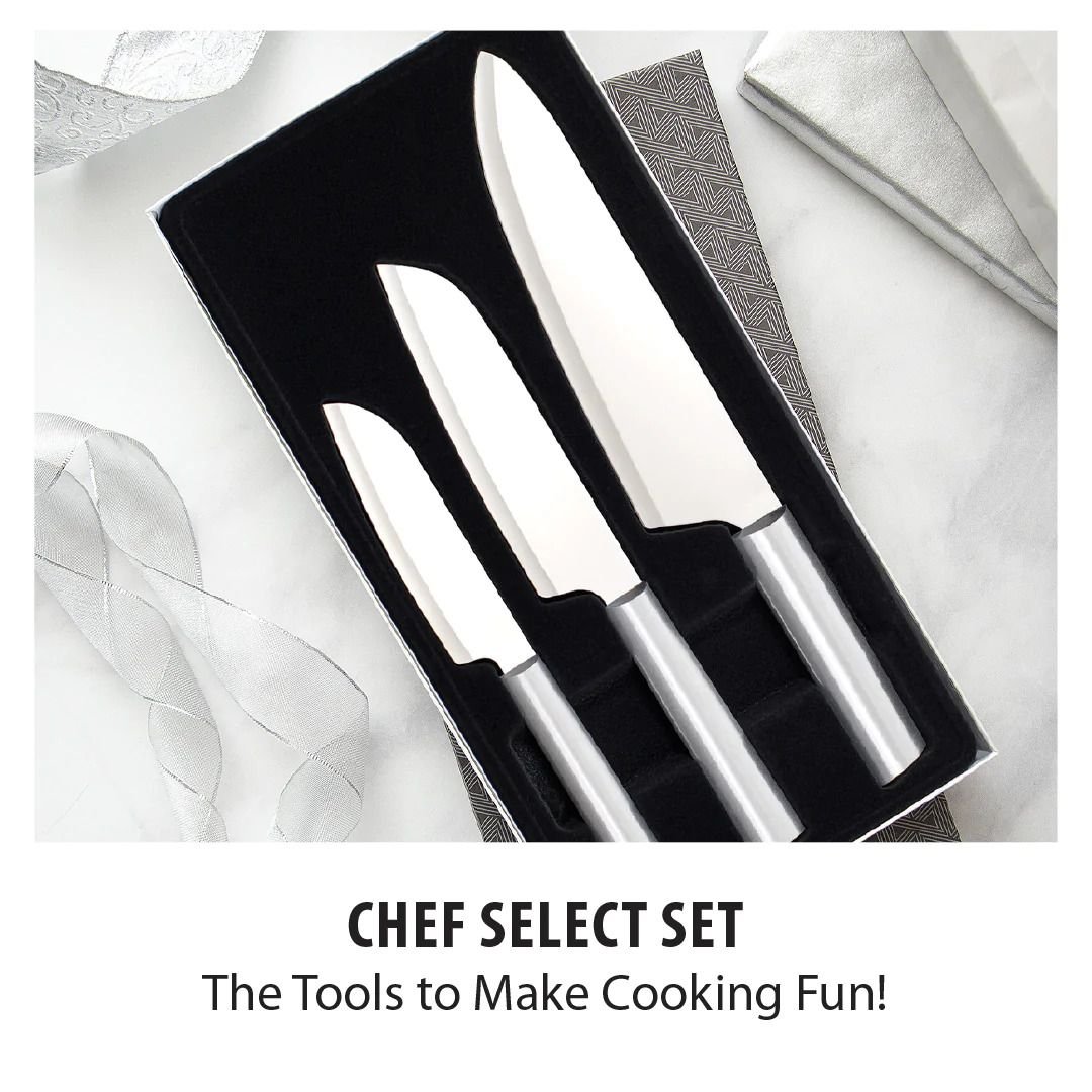 Rada Cutlery 3-Piece Chef's Select Gift Set | Silver Rada Cutlery 3-Piece Chef's Select Gift Set | Silver -All-Clad Shop chef select gift set s57
