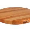 John Boos - 18" Round Cutting Board - Edge Grain – Cherry -All-Clad Shop chy r18 round 18 inch edge grain cutting board cherry