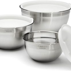 Cuisinart Stainless Steel Mixing Bowl 3 Piece Set With Lids