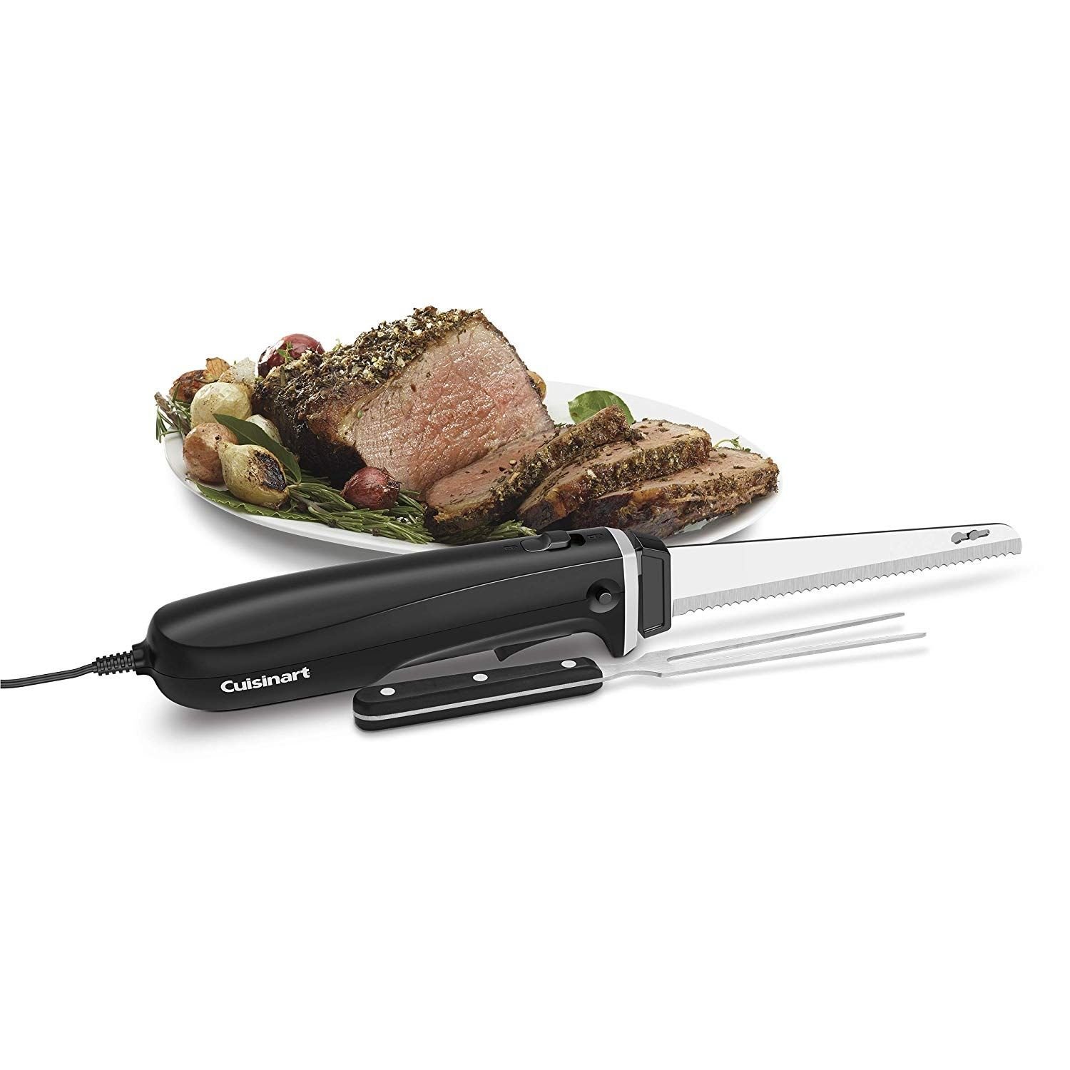 Cuisinart Electric Knife With Cutting Board -All-Clad Shop cuisinart black electric knife with bamboo cutting board efficient slices