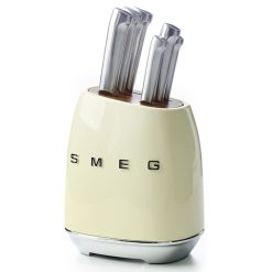 SMEG 7-Piece Knife Block Set | Cream