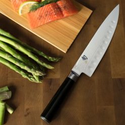 Shun Cutlery Shun Classic 8" Hollow Ground Chef's Knife -All-Clad Shop dm0719 steelhead lifestyle1