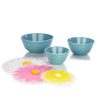 Mosser Glass Mixing Bowl Set With Silicone Lids | Georgia Blue & Daisies -All-Clad Shop ekb mobcvgbd