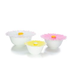 Mosser Glass Mixing Bowl Set With Silicone Lids | White & Daisies 3 Mosser Glass Mixing Bowl Set With Silicone Lids | White & Daisies -All-Clad Shop ekb mobcvwd 1