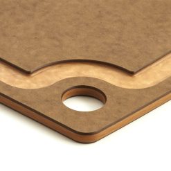 Epicurean Gourmet Series Nutmeg & Natural Cutting Board - 19.5" X 15" 5 Epicurean Gourmet Series Nutmeg & Natural Cutting Board - 19.5" X 15" -All-Clad Shop epicurean cutting board gourmet series nutmeg natural groove detail