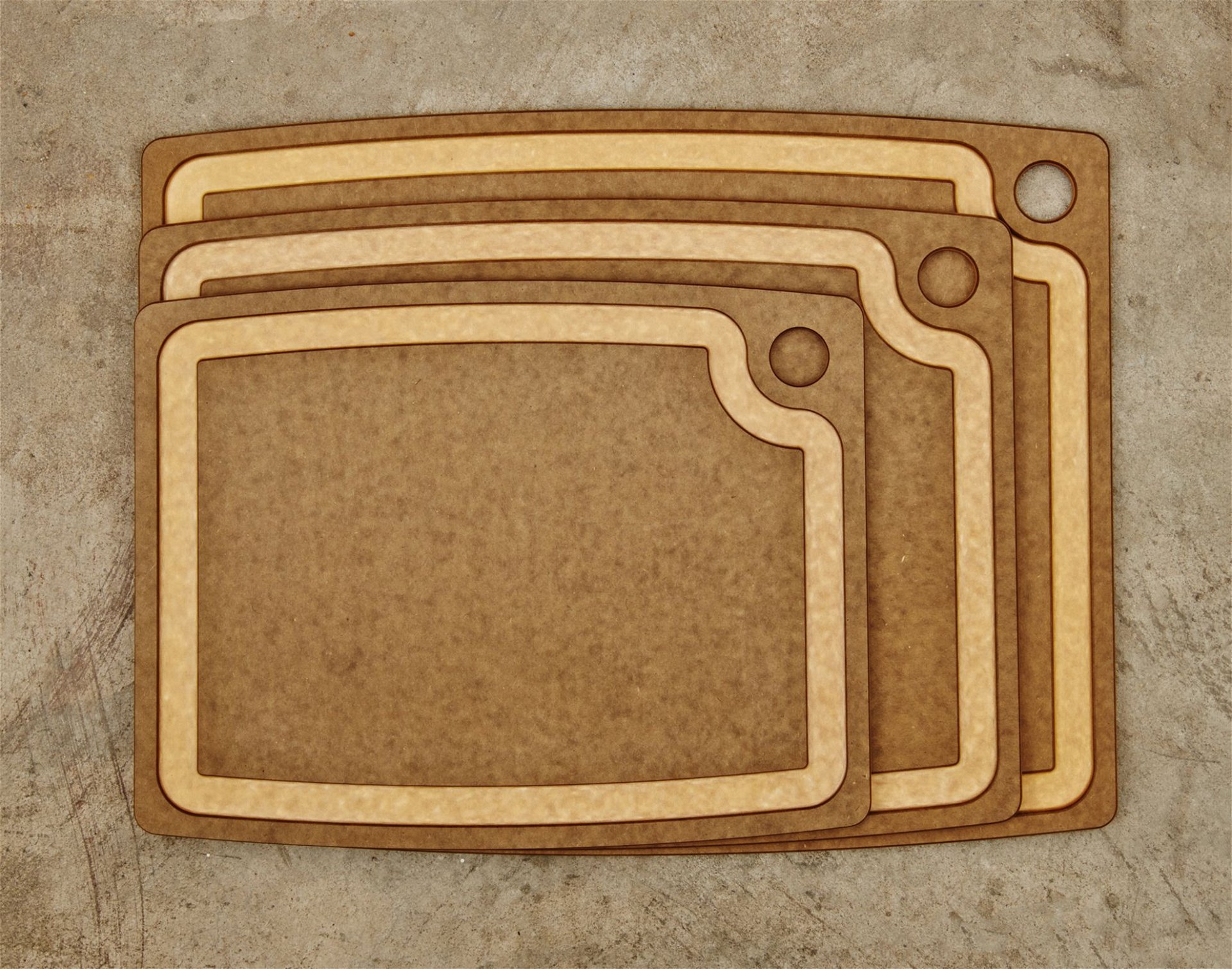 Epicurean Gourmet Series Nutmeg & Natural Cutting Board - 19.5" x 15" Epicurean Gourmet Series Nutmeg & Natural Cutting Board - 19.5" X 15" -All-Clad Shop epicurean cutting board gourmet series nutmeg natural group