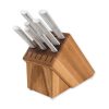 Rada Cutlery 8-Piece Essential Oak Block Set | Silver 2 Rada Cutlery 8-Piece Essential Oak Block Set | Silver -All-Clad Shop essentail oak block gift set s58 c 5000x