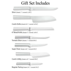 Rada Cutlery 8-Piece Essential Oak Block Set | Silver -All-Clad Shop essentail oak block gift set s58 features e 5000x