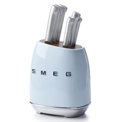 SMEG 7-Piece Knife Block Set | Pastel Blue