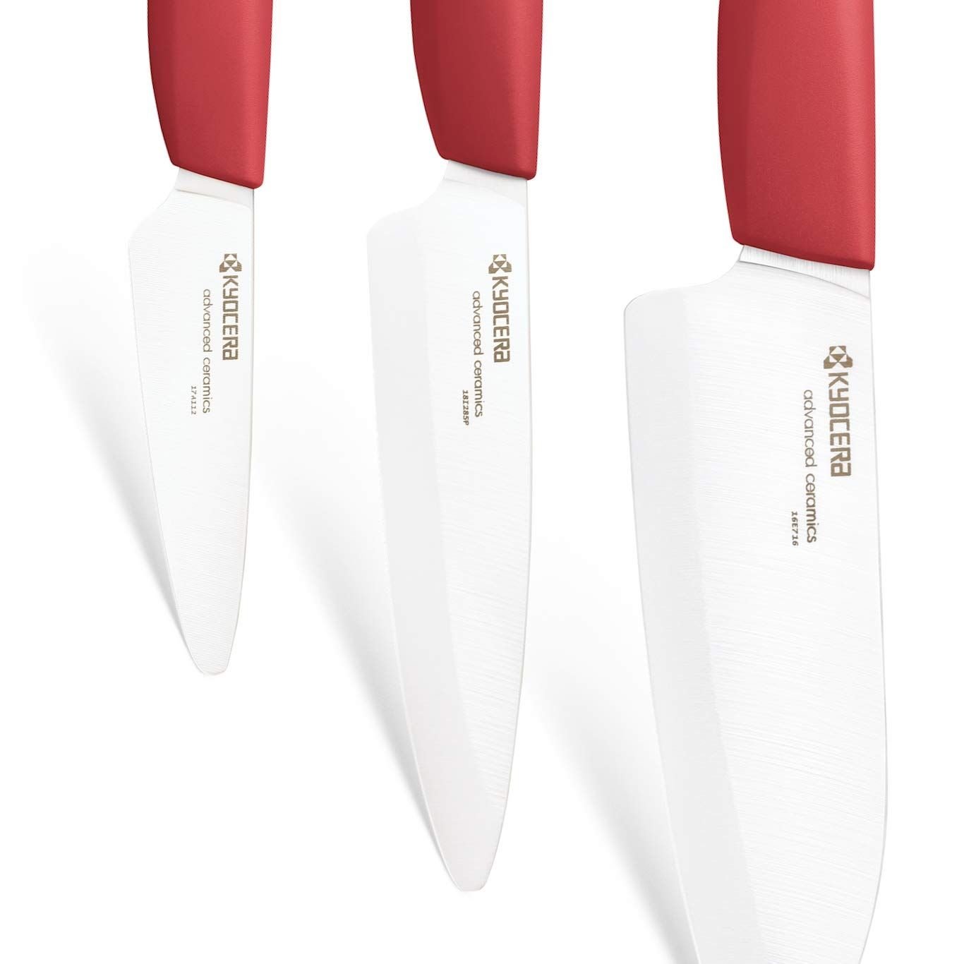 Kyocera Revolution Red & White Ceramic 3-Piece Knife Set Kyocera Revolution Red & White Ceramic 3-Piece Knife Set -All-Clad Shop fk 3pc whrd c