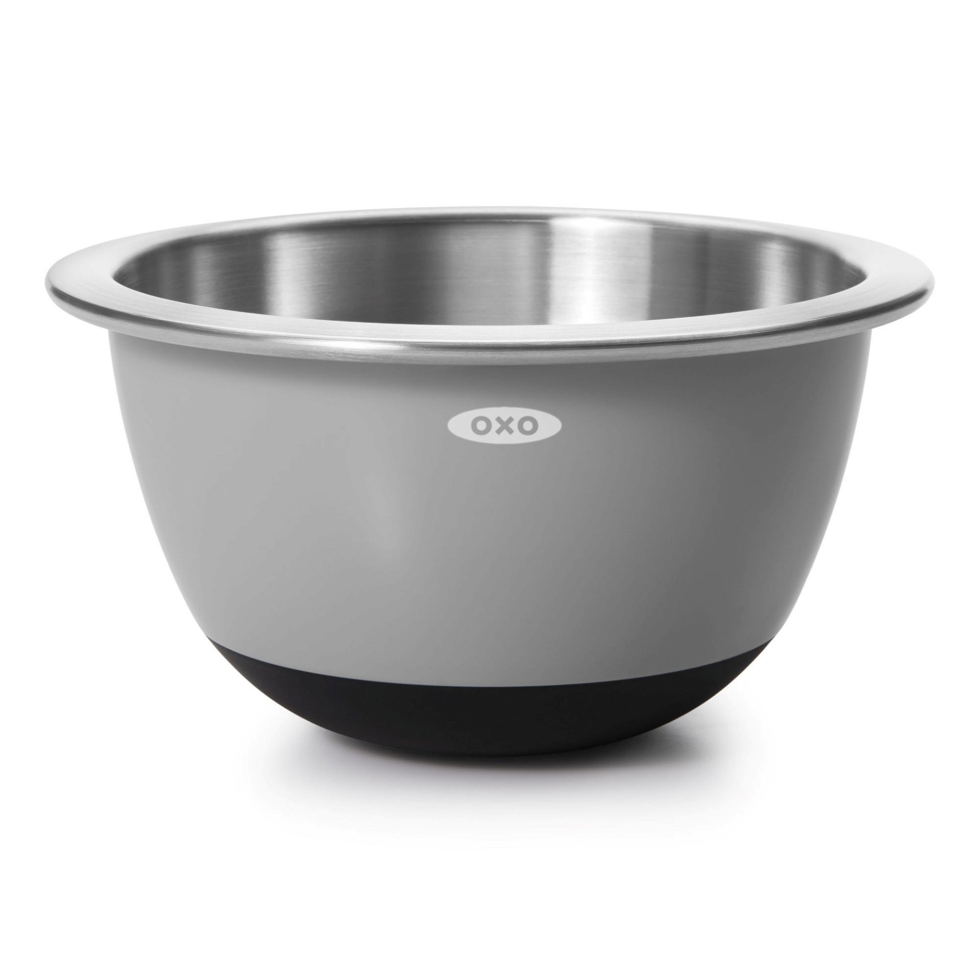 OXO 3-Piece Stainless Steel Mixing Bowl Set | Grey & Blue OXO 3-Piece Stainless Steel Mixing Bowl Set | Grey & Blue -All-Clad Shop gg 11289200 1b