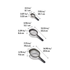 OXO Good Grips Strainer Set | 3-Piece -All-Clad Shop gg 11344300 8dim 2