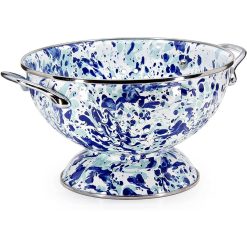 Golden Rabbit Enamelware 3 Qt. Colander | Ocean
