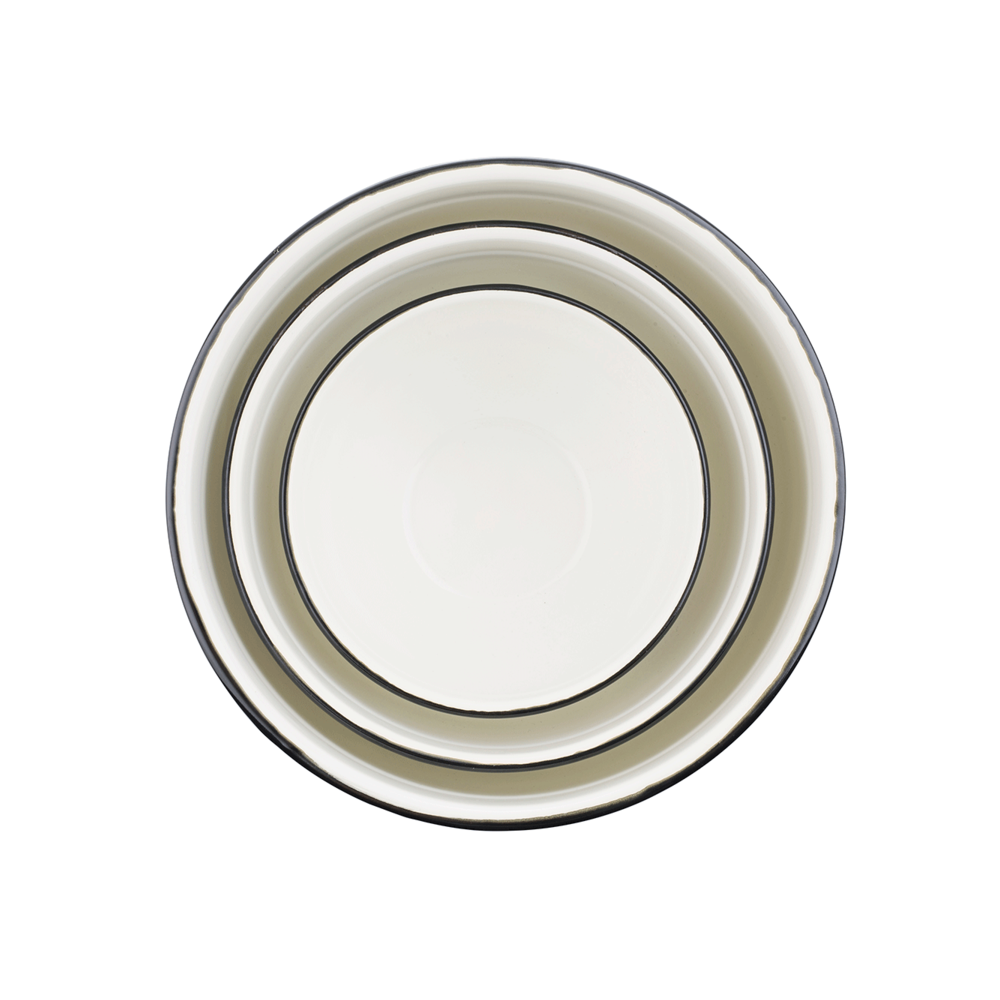 TableCraft Enamel Coated Mixing Bowls (Set of 3) | White & Black TableCraft Enamel Coated Mixing Bowls (Set Of 3) | White & Black -All-Clad Shop h80002 07