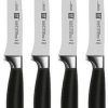 Zwilling J.A. Henckels Four Star 4 Piece Steak Knife Set 1 Zwilling J.A. Henckels Four Star 4 Piece Steak Knife Set -All-Clad Shop henckel four star knife set steak 4 piece 39190 000 popup