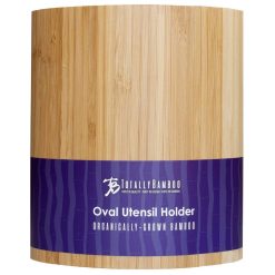 Totally Bamboo Oval Kitchen Utensil Holder | 6" X 4" X 7" -All-Clad Shop holder7