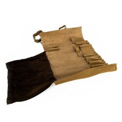 Hammer Stahl Cutlery Premium Leather Knife Roll - 11 Slot -All-Clad Shop hs 9005 angle 2