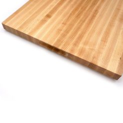 JK Adams Professional Edge Grain Maple Cutting Board | 24" X 18" X 1.5" -All-Clad Shop jk ain maple 24 by 18 closeup handle pop