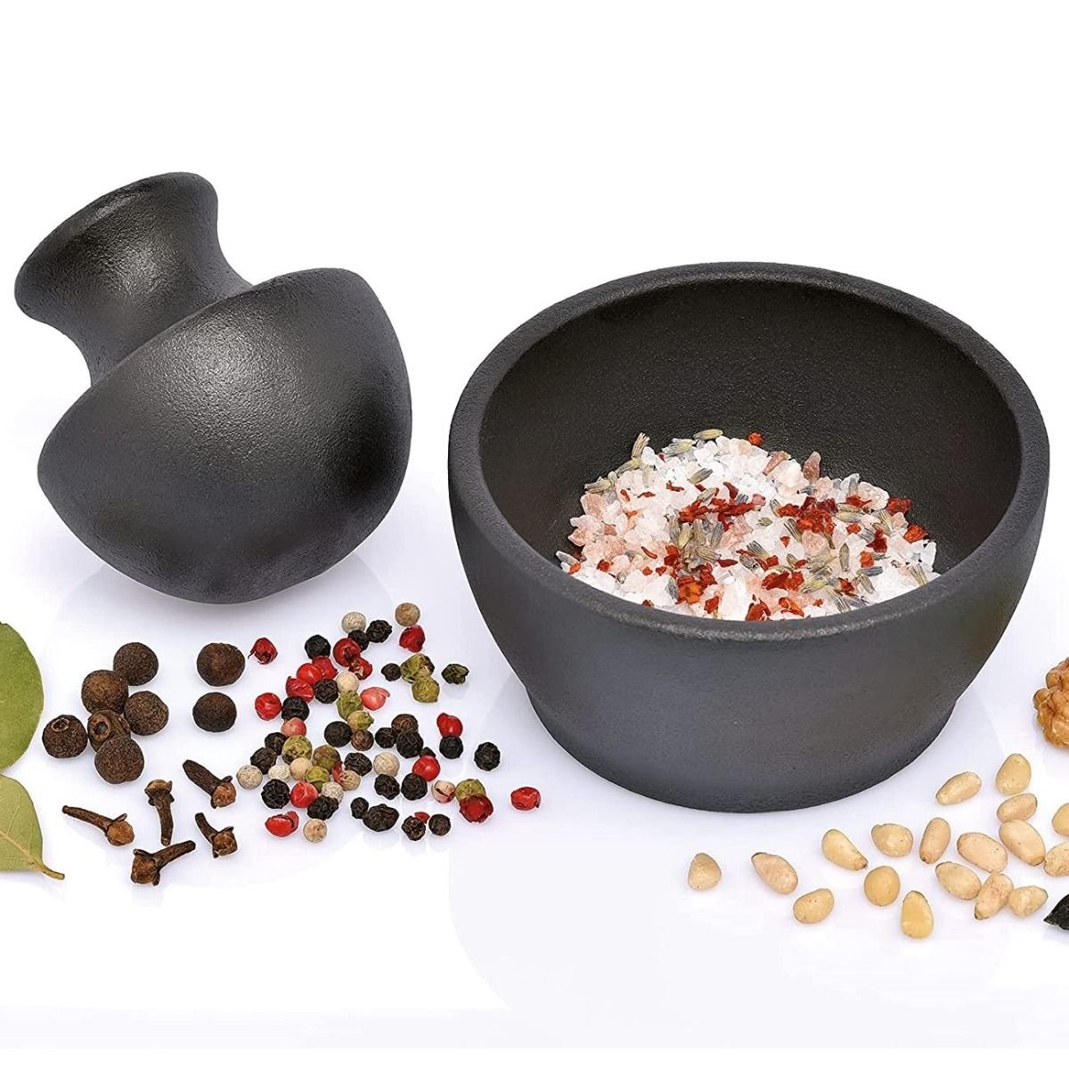 Frieling Manu Cast Iron Mortar & Pestle | 4" x 3" Frieling Manu Cast Iron Mortar & Pestle | 4" X 3" -All-Clad Shop m076127 3