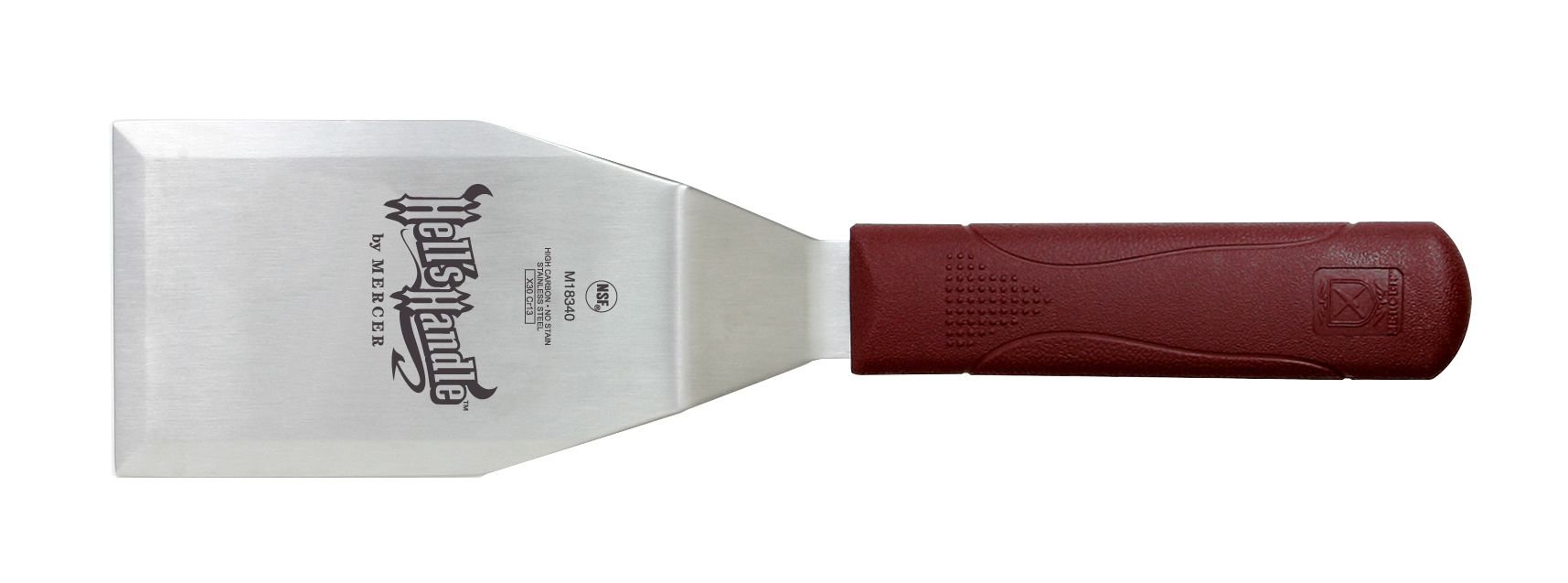 Mercer "Hell's Handle" Heavy Duty Turner (11.38") Mercer Culinary Mercer "Hell's Handle" Heavy Duty Turner (11.38") -All-Clad Shop m18340 mercer hell s handle heavy duty turner