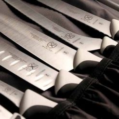 Mercer Cutlery Mercer Millennia 8pc Knife Roll Set (White) -All-Clad Shop m21821wh mercer white millennia 8pc knife roll set