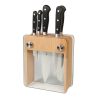 Mercer Cutlery Renaissance 6-Piece Knife Block Set | Beechwood & Glass -All-Clad Shop m23505
