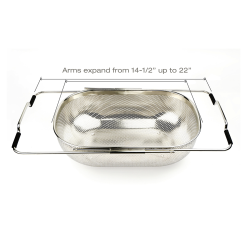 RSVP International RSVP Endurance Precision Pierced Over-the-Sink Colander -All-Clad Shop main colander 3