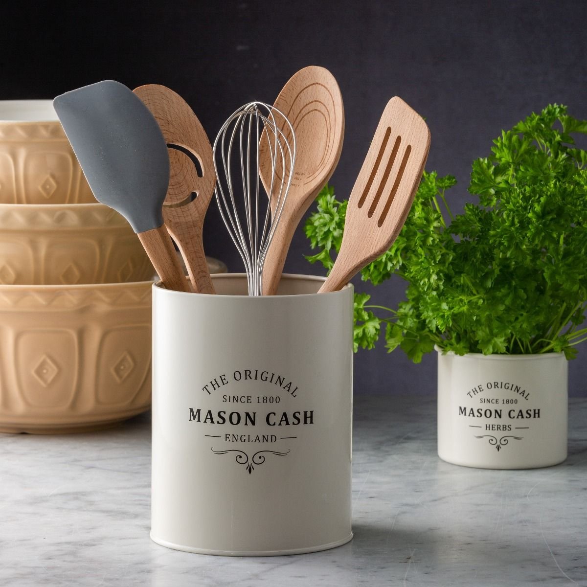 Mason Cash Heritage Utensil Pot -All-Clad Shop mason cash heritage collection 7 utensil pot