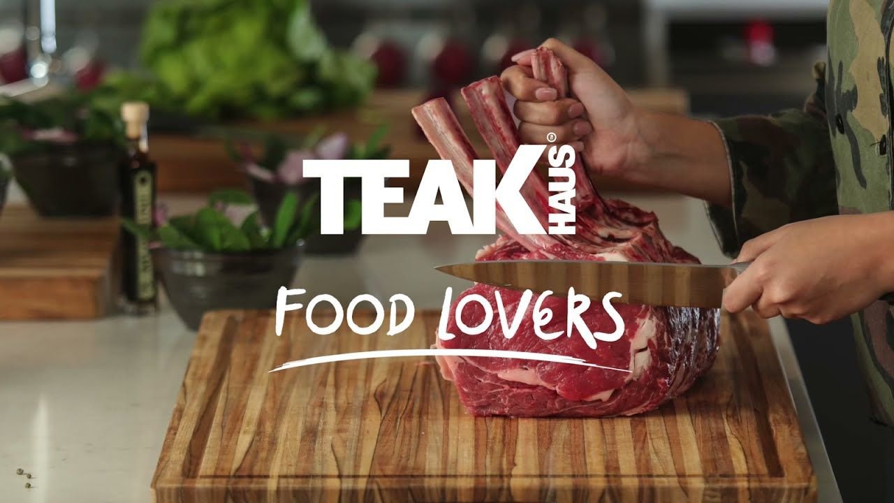 TeakHaus Herringbone End-Grain Cutting/Serving Board (Rectangle) | 14" x 10" x .9" TeakHaus Herringbone End-Grain Cutting/Serving Board (Rectangle) | 14" X 10" X .9" -All-Clad Shop