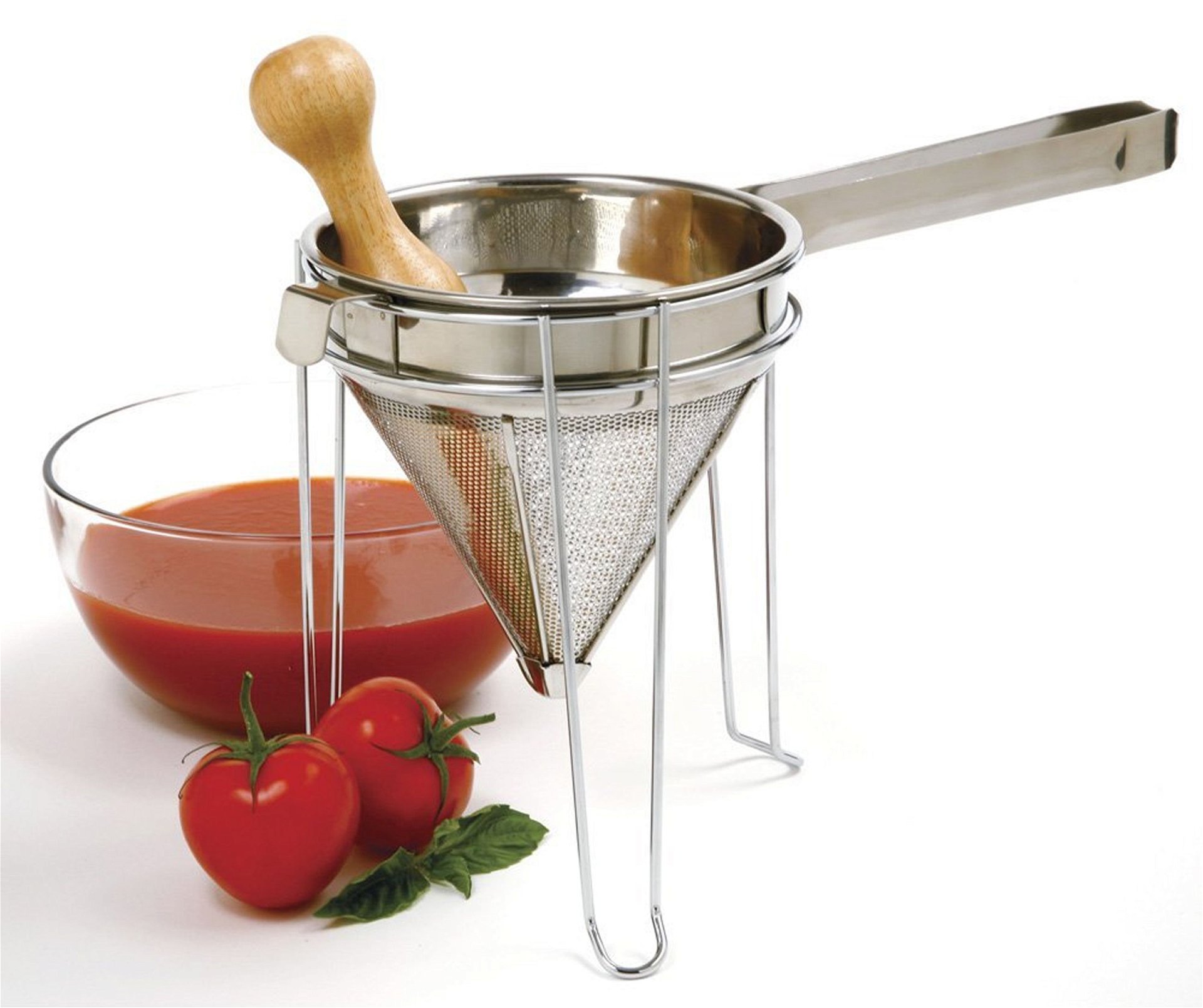 Norpro Chinois Strainer with Stand & Pestle Norpro Chinois Strainer With Stand & Pestle -All-Clad Shop norpro chinois with stand 642