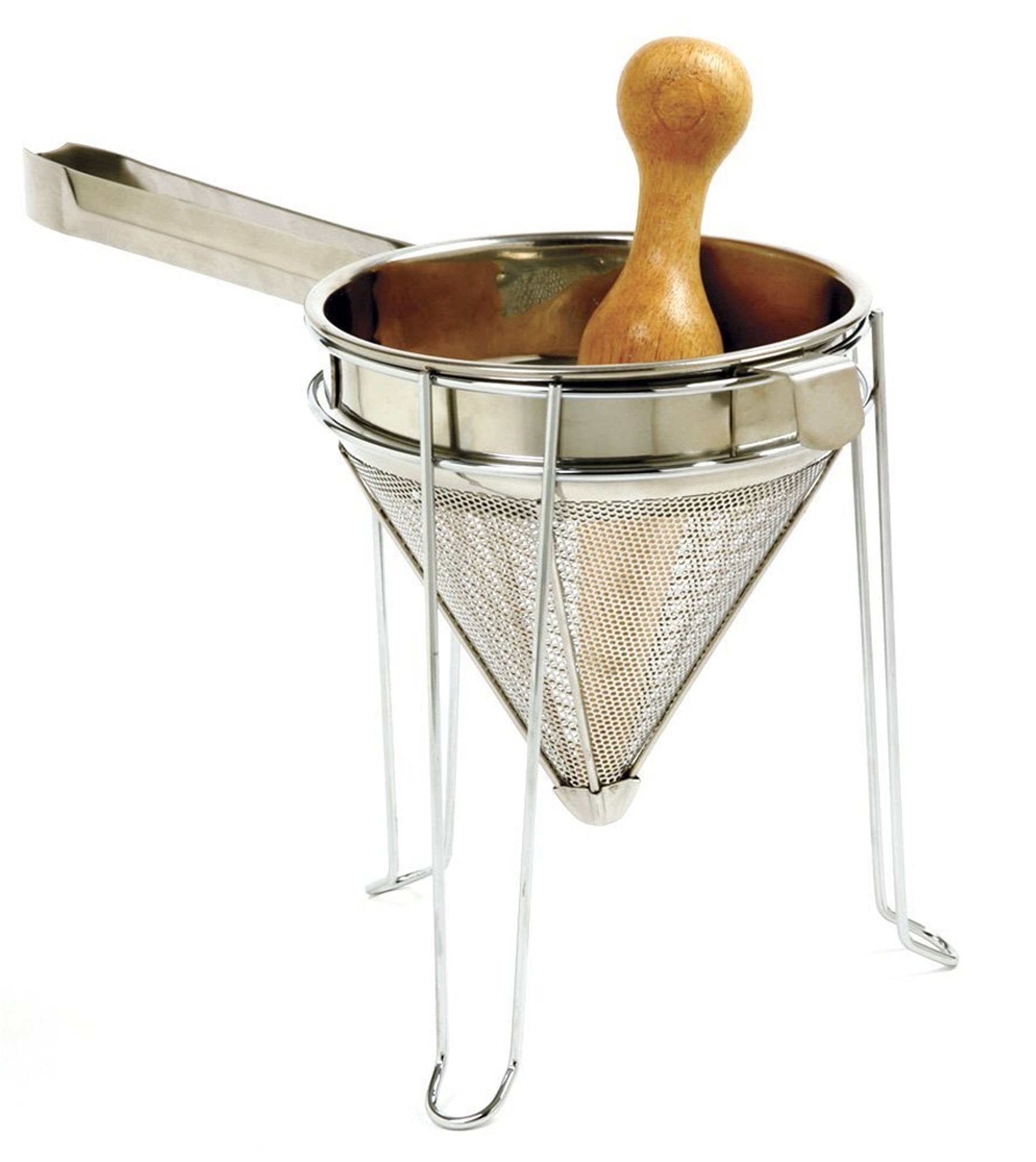 Norpro Chinois Strainer with Stand & Pestle Norpro Chinois Strainer With Stand & Pestle -All-Clad Shop norpro chinois with stand2 642