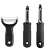 OXO 3 Piece Peeler Set - Black -All-Clad Shop oxo 3 piece peeler set in black