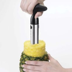 OXO Stainless Steel Ratcheting Pineapple Slicer -All-Clad Shop ratcheting pineapple slicer ss