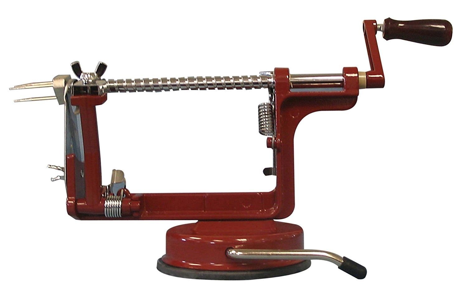 CucinaPro Red Apple Peeler with Suction Base Cucina Pro CucinaPro Red Apple Peeler With Suction Base -All-Clad Shop red apple peeler by cucinapro 340