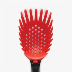 Dreamfarm Holey Spadle Slotted Spoon/Ladle | Red -All-Clad Shop red holey spaddle 4