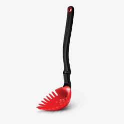 Dreamfarm Holey Spadle Slotted Spoon/Ladle | Red -All-Clad Shop red holey spadle