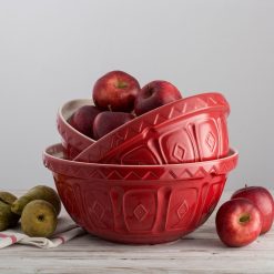 Mason Cash Color Mix S24 (2.15 Qt) Mixing Bowl | Red -All-Clad Shop redmixingbowls2 1