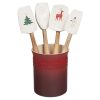Le Creuset 5-Piece Craft Series Utensil Set With Crock | Noel 1 Le Creuset 5-Piece Craft Series Utensil Set With Crock | Noel -All-Clad Shop rs17733 holidaytools