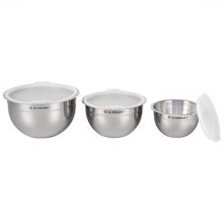 Le Creuset Nested Stainless Steel Mixing Bowls (Set Of 3) 4 Le Creuset Nested Stainless Steel Mixing Bowls (Set Of 3) -All-Clad Shop rs18020 ssb1004s3